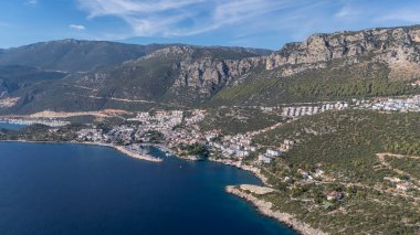 Scenic Aerial View of Kas Harbor and Surrounding Hills