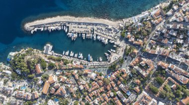 Scenic Aerial View of Kas Harbor and Surrounding Hills