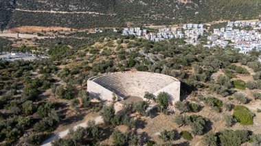 Scenic Aerial View of Kas Harbor and Surrounding Hills