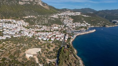 Scenic Aerial View of Kas Harbor and Surrounding Hills
