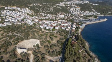 Scenic Aerial View of Kas Harbor and Surrounding Hills