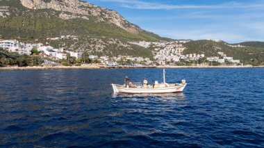 Scenic Aerial View of Kas Harbor and Surrounding Hills