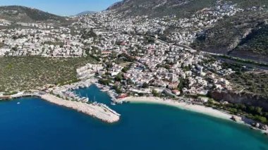 Stunning Aerial View of Kalkan Harbor and White Sand Beaches