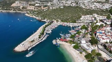 Stunning Aerial View of Kalkan Harbor and White Sand Beaches