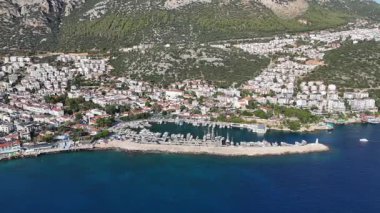 Scenic Aerial View of Kas Harbor and Surrounding Hills