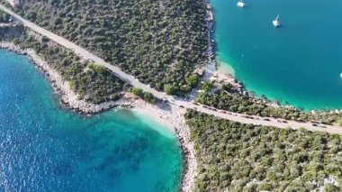 Scenic Aerial View of Kas Harbor and Surrounding Hills