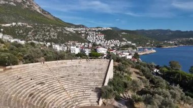 Scenic Aerial View of Kas Harbor and Surrounding Hills