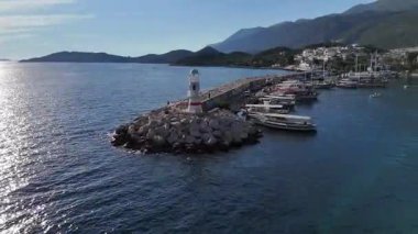 Scenic Aerial View of Kas Harbor and Surrounding Hills