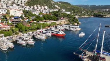 Scenic Aerial View of Kas Harbor and Surrounding Hills