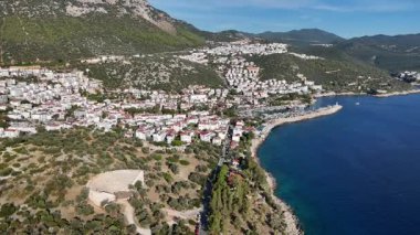Scenic Aerial View of Kas Harbor and Surrounding Hills