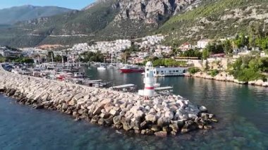 Scenic Aerial View of Kas Harbor and Surrounding Hills