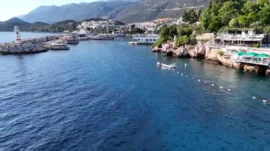 Scenic Aerial View of Kas Harbor and Surrounding Hills