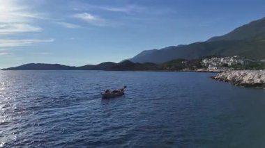 Scenic Aerial View of Kas Harbor and Surrounding Hills
