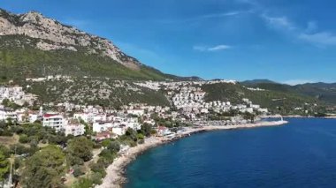 Scenic Aerial View of Kas Harbor and Surrounding Hills