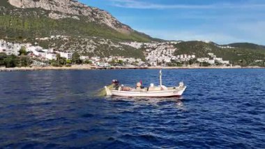Scenic Aerial View of Kas Harbor and Surrounding Hills