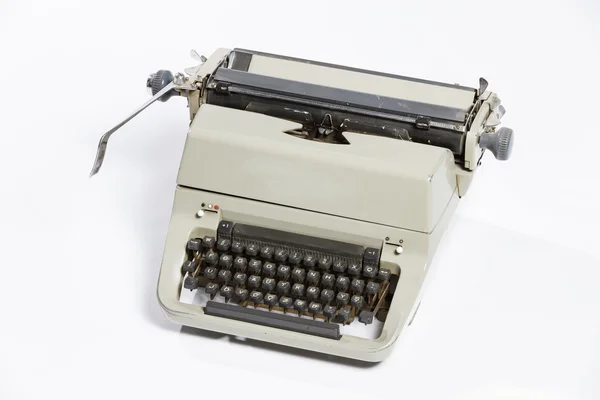 Vecchia macchina da scrivere, foglio bianco in macchina da scrivere . — Foto Stock