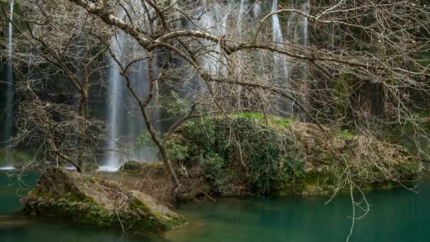 Kursunlu Waterfall, Antalya Turkiet — Stockvideo
