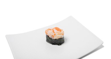 Gunkan suşi ile tarak