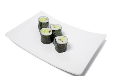 Geleneksel Japon vejetaryen suşi rulo