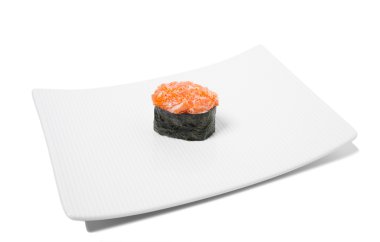 Gunkan suşi somon ile