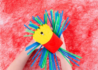 Plastik çeşitli içme payet