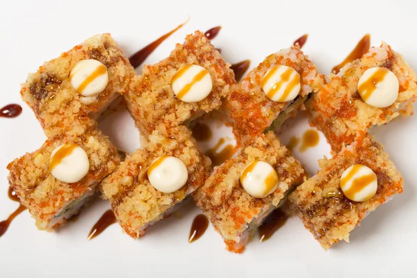 Amerikaanse warme crunch broodje sushi — Stockfoto