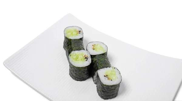 Traditionella japanska vegetarisk sushi rullar — Stockfoto