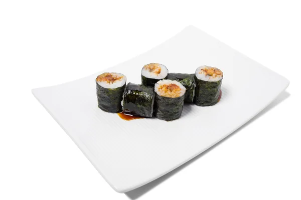 Traditionelle japanische Maki Unagi Rolle — Stockfoto