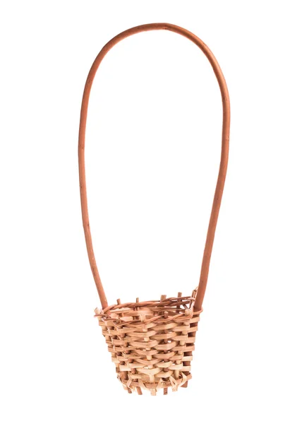 Empty brown wicker basket — Stock Photo, Image