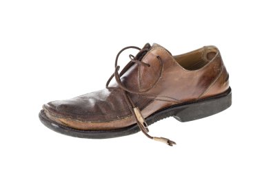 eski kahverengi Ayakkabı.