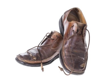 eski kahverengi Ayakkabı.