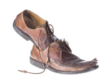 eski kahverengi Ayakkabı.