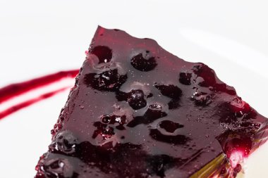 Lezzetli blackberry cheesecake.