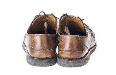 eski kahverengi Ayakkabı.