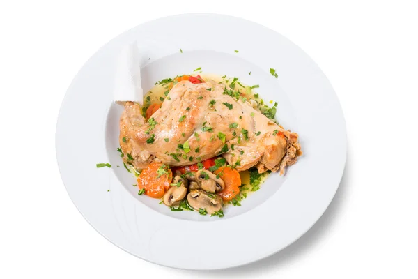 Baked chicken leg — Stock Photo, Image