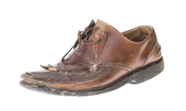 Alter brauner schuh. — Stockfoto