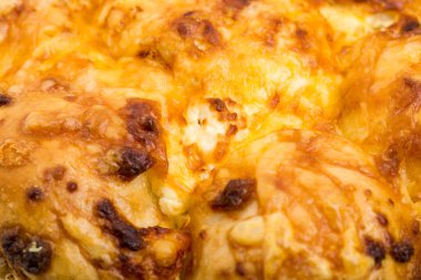 Peynirli Puf kek closeup.