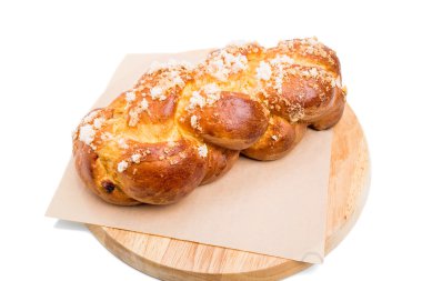 Tatlı ekmek gevrek şeker ile örgülü.