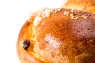 Tatlı ekmek gevrek şeker ile örgülü.