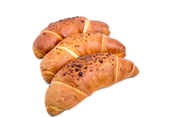 Läckra franska croissanter till frukost. — Stockfoto