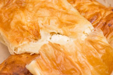 Closeup yumuşak peynirli puf kek