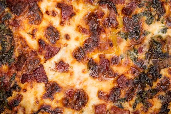 Close up van de pizza slice — Stockfoto