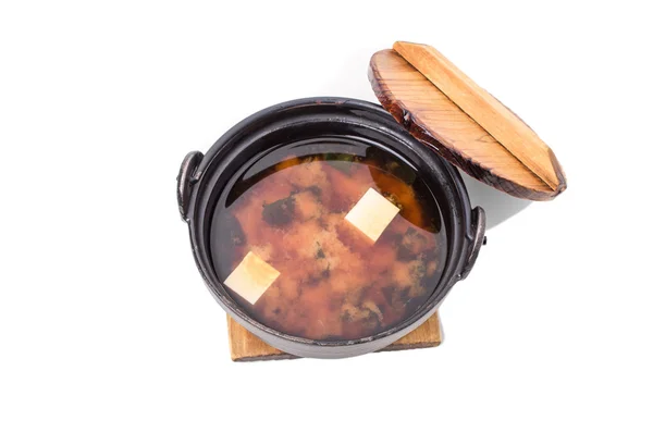 Vegetable soup with tofu. — Stock Photo, Image