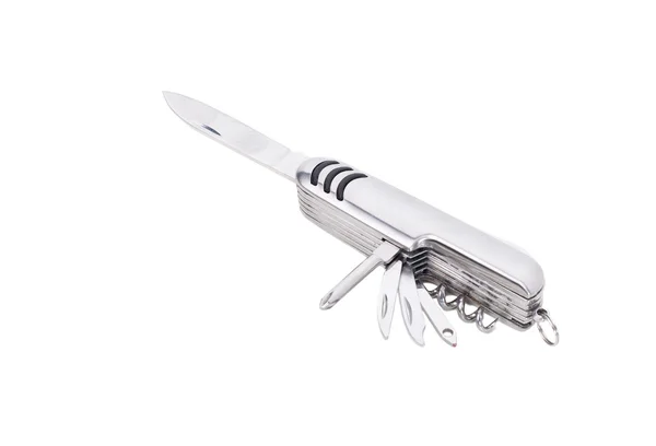 Couteau suisse sur blanc — Photo