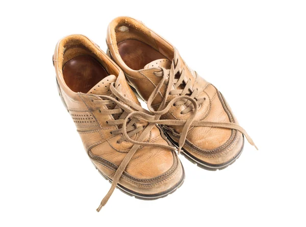 Pair of old leather boots. — Stock Photo, Image