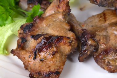 Lezzetli ızgara domuz eti.