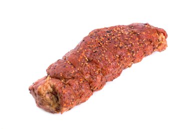 Baharat ile lezzetli füme domuz jambon.