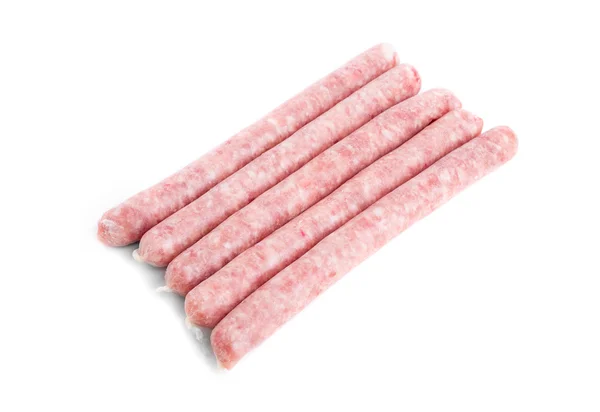 Delicious raw sausages for barbecue. — Stock Photo, Image