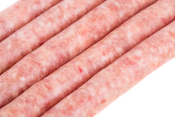 Delicious raw sausages for barbecue. — Stock Photo, Image