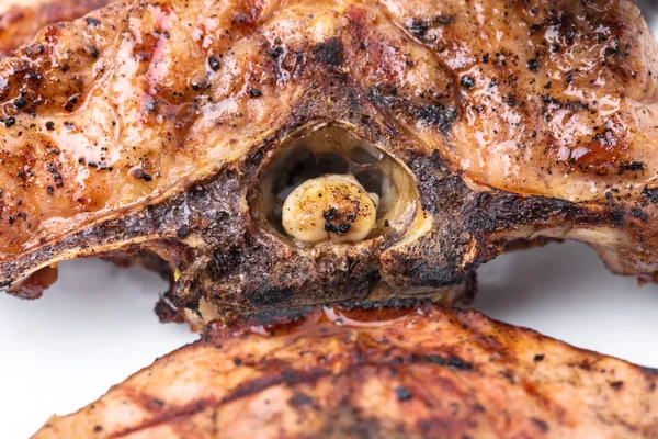 Delicioso filé de carne de cordeiro grelhado . — Fotografia de Stock